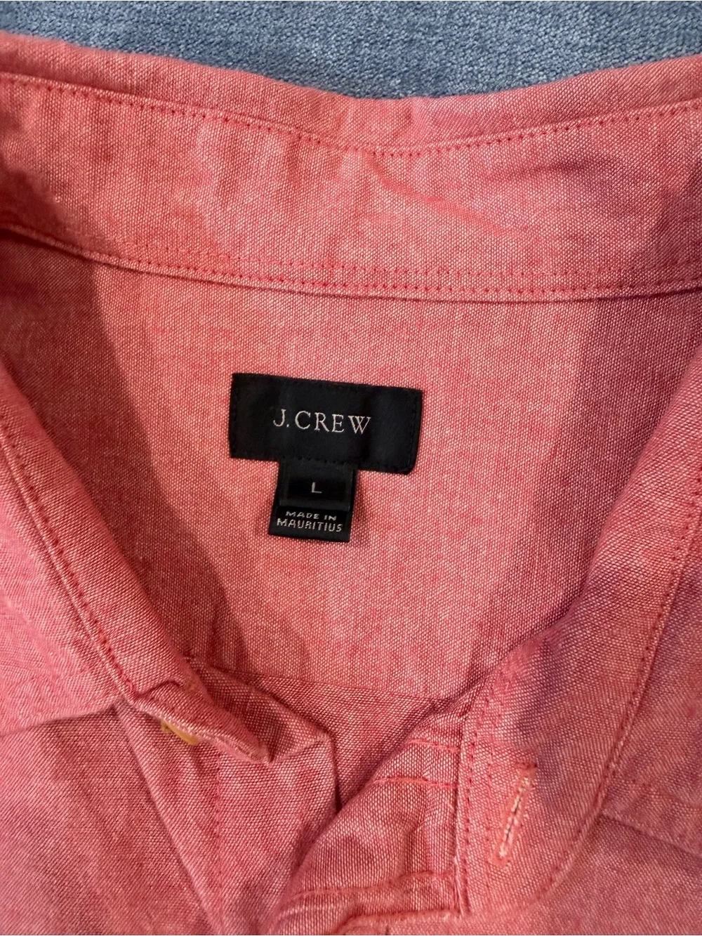 JCrew Red Long-Sleeve Casual Button-Up Shirt